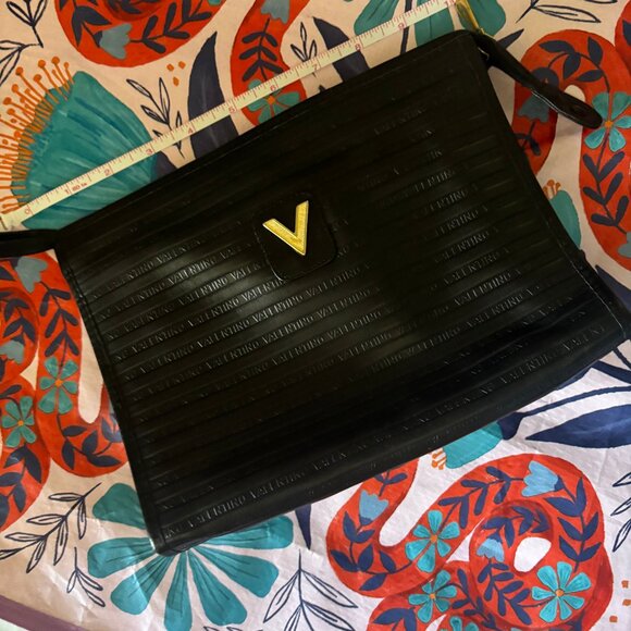 Mario Valentino Black leather Clutch Pouch So soft! - Picture 3 of 13
